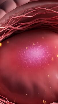 CGI Visualizes Allergic Skin Reaction Inflammation and Immune Response with Red Glow and Microscopic Detail