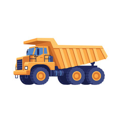 Large Yellow Dump Truck Heavy Duty Construction Mining Vehicle