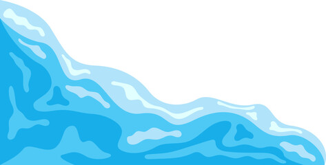 Obraz premium World water day corner decoration. Liquid abstract wavy illustration. Vector isolated.
