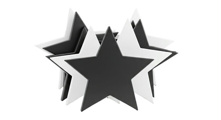 Obraz premium Stack of Black and White Stars