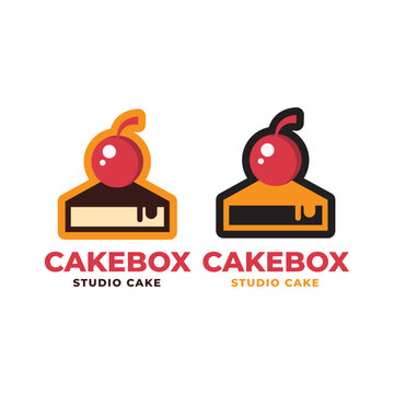 Cakebox Studio Cake Logo with Cherry