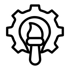 creative process Line Icon © darwin