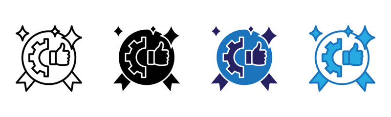 Seal Icon Multi Style Vector Illustration