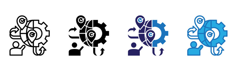 Presence Icon Multi Style Vector Illustration