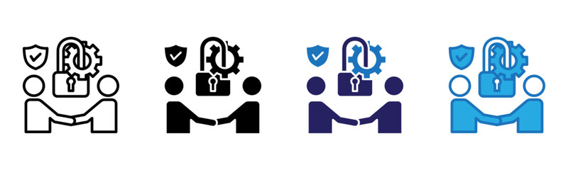 Trust Icon Multi Style Vector Illustration