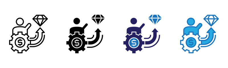 Prestige Icon Multi Style Vector Illustration