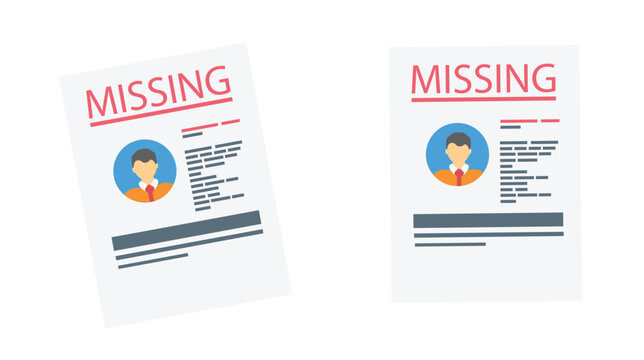 Missing Person Poster Template Illustration Isolated on White Background