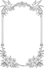 Baroque Decorative Border and Frame Vintage Ornament Illustration
