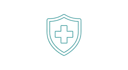 Obraz premium Health Shield Icon Represents Medical Protection and Safety.