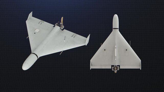 Iranian Shahed Drone Split Screen | 3D Animation 
