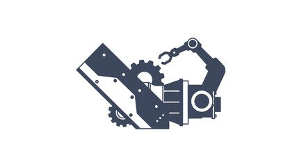 Industrial Robotic Arm with Gears and Machinery.