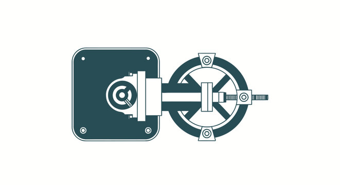 Industrial Mechanical Valve with Handwheel and Connection.