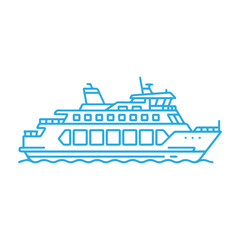 Obraz premium Ferry Boat Line Icon