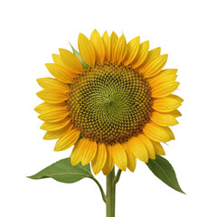 Fototapeta premium Sunflower with water droplets isolated on white background