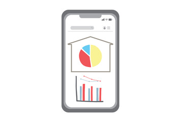 家の光熱費の使用状況を表示しているスマホ