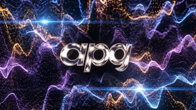 APG Logo Reveal with Dynamic Particle Waves and Light Flares.