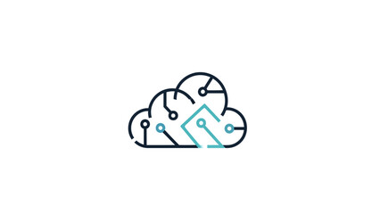 Obraz premium Cloud Computing Network Icon.