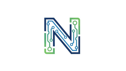 Large Letter N Design.