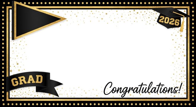 Graduation frame template for 2026 graduates congratulations grad class of 2026