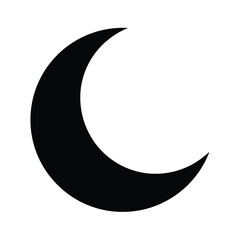 Crescent Moon Icon Vector Illustration
