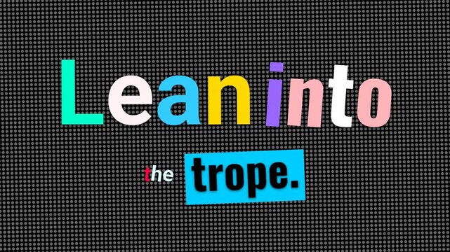 Motivation quote Colorful animated text Lean into the trope appears on a dotted background ideal for graphic resources