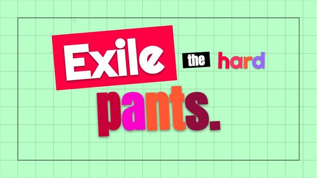 Vibrant graphic displays Exile the hpr on a red banner over grid ideal for a compelling motivation quote