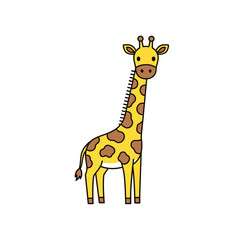Fototapeta premium Cute Cartoon Giraffe Illustration