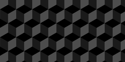 Obraz premium Abstract square gradient black cubic square shape texture. cube geometric wall and floor. vector diamond hexagon triangle wallpaper background.