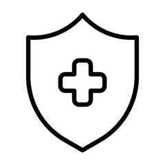 Obraz premium Health insurance shield icon representing medical protection and healthcare coverage