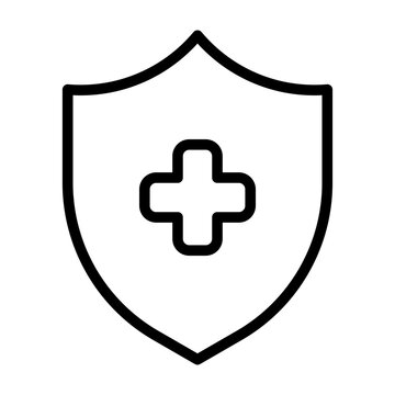 Health insurance shield icon representing medical protection and healthcare coverage