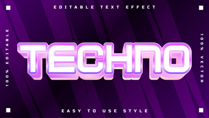 Vibrant retro-futuristic editable text effect featuring a glowing neon outline and dynamic 3D shadow, ideal for digital art, music events, and creative typography projects