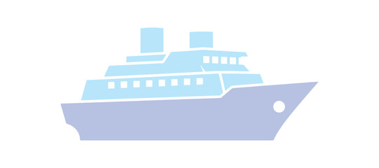 Obraz premium Modern multicolor boat icon in clean vector format, isolated object on white.