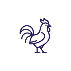 Monoline Rooster Logo