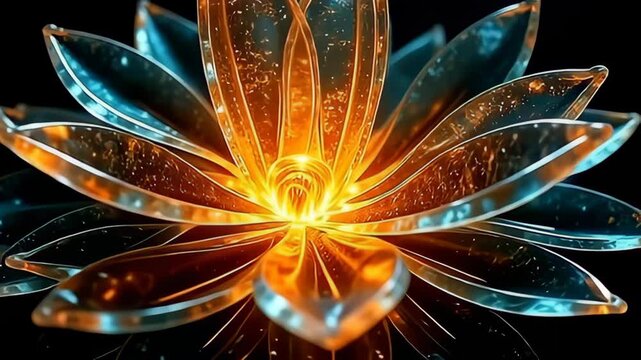 Elegantly unfurling like delicate petals, crystallized vitamin shards orbiting core pulse with vibrant energy, emitting golden and teal glows, while swirling smoothly in a synchronized