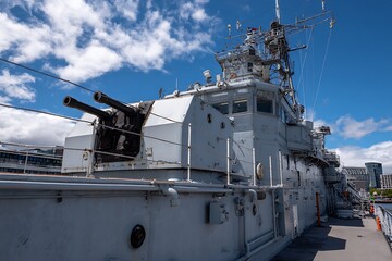 Anti Aircraft Gun on Deck