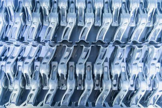 Metal robot hip component products made by metal 3D printing. Modern additive technology.