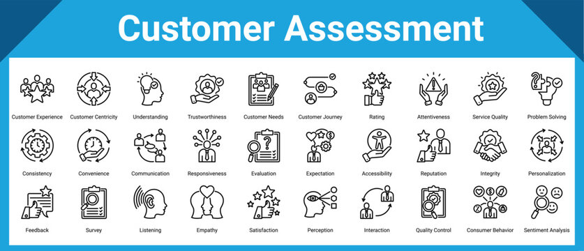 Customer Assessment icon pack and collection