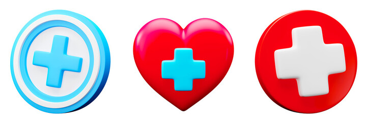 Obraz premium 3D Medical Symbol medical icon for healthcare presentation and hospital content symbol isolated for health industry use content element design