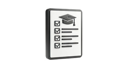 Graduation Cap and Checklist on a Smartphone Screen
