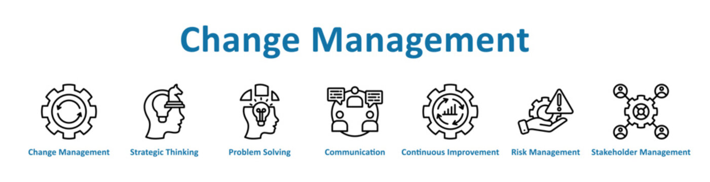 Change Management icon banner and collection