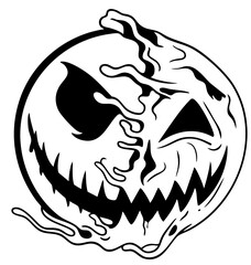 Melted Skull Smiley Face, Half Face Acid Grunge Punk Rave Streetwear Graphic, Y2K Horror Emoji, Melting Grunge Rave Graphic