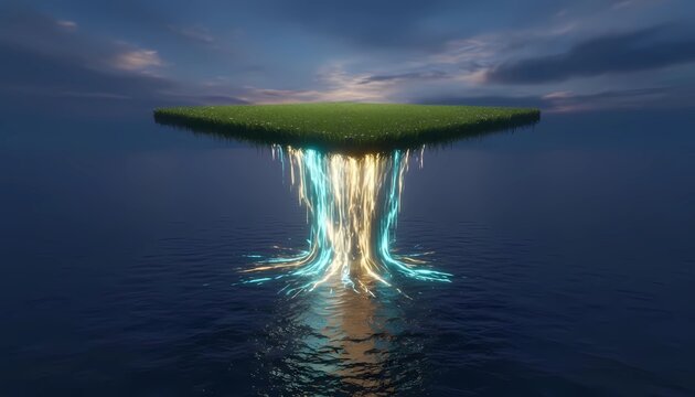 clouds over water