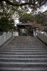 Fototapeta premium Shinto temple Matsuyama castle Matsuyama Shikoku Japan
