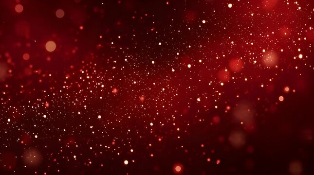 Starry night sky loop with red-black background in motion