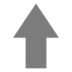 Upward Arrow Icon for Web Interface with Glossy Finish