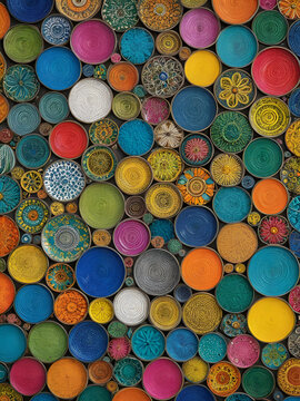 Spruzzi e macchie di colore artistici
