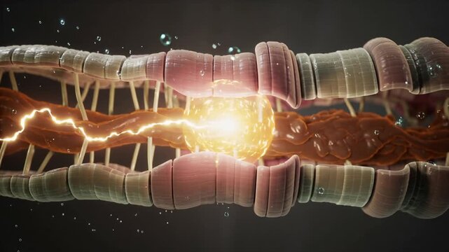 Herniated Disc with Electricity Spine Injury Concept