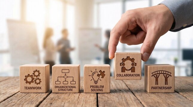 Building a strong foundation through collaboration and teamwork in an office setting