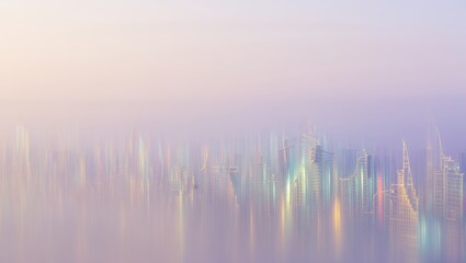 Fototapeta premium Abstract Cityscape at Dawn with Pastel Hues