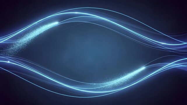 Abstract blue light streaks flow across a dark background to symbolize high speed motion and advanced connectivity for technology.
